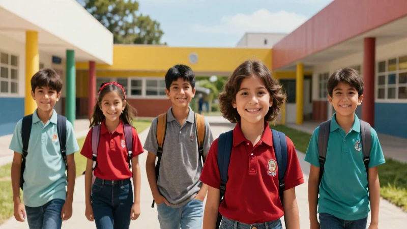 Estudiantes mexicanos sonriendo en campus moderno