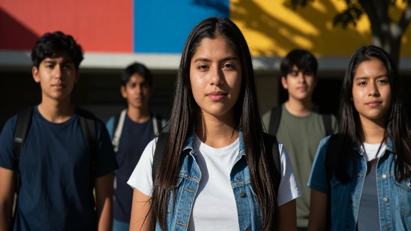Retrato vibrante de estudiante universitario mexicano