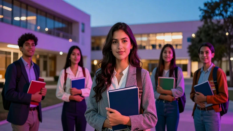 Éxito académico en campus moderno mexicano