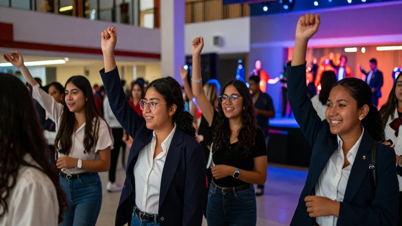Estudiantes mexicanos celebran el éxito académico