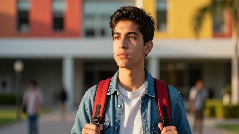 Retrato vibrante de estudiante universitario mexicano