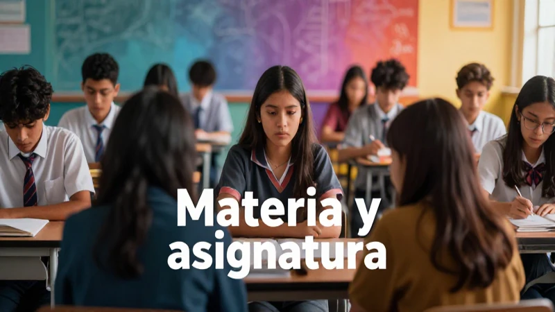 Diferencia clave entre materia y asignatura
