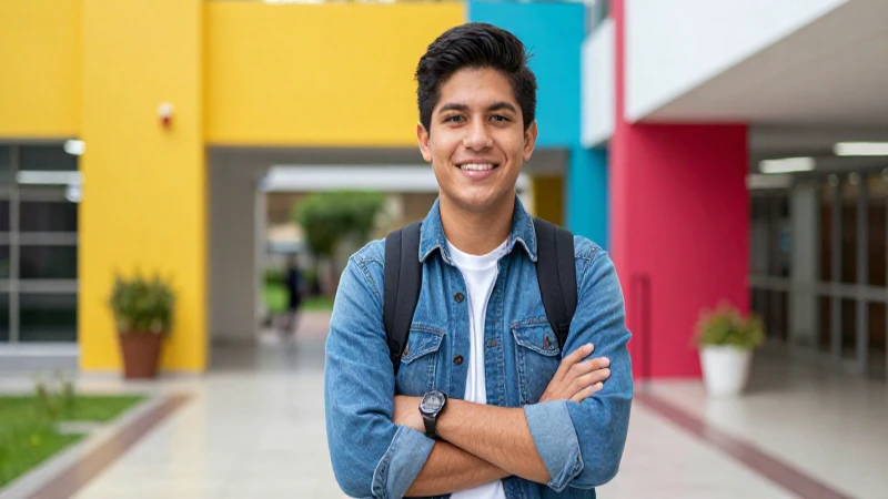 Estudiante mexicano logrando éxito universitario