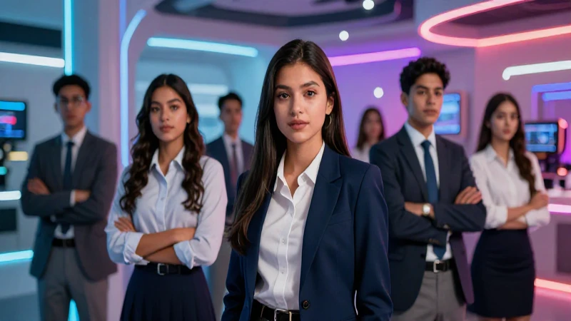 Estudiantes mexicanos ambiciosos en un campus moderno