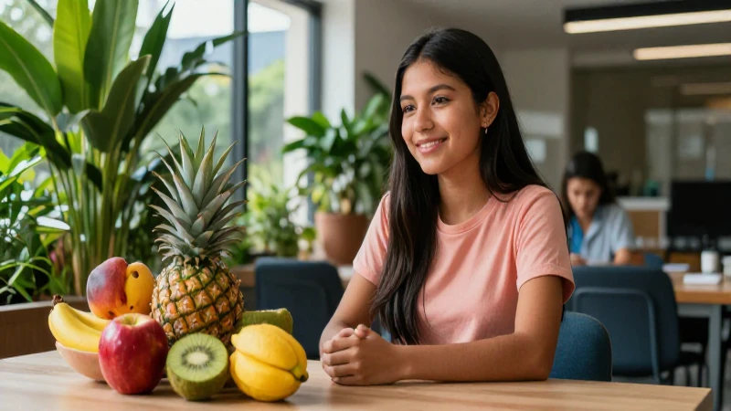 Estudiante mexicano en ambiente moderno y vibrante