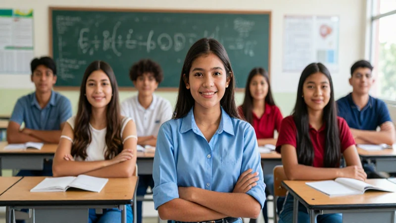 Jóvenes mexicanos exitosos en aula moderna