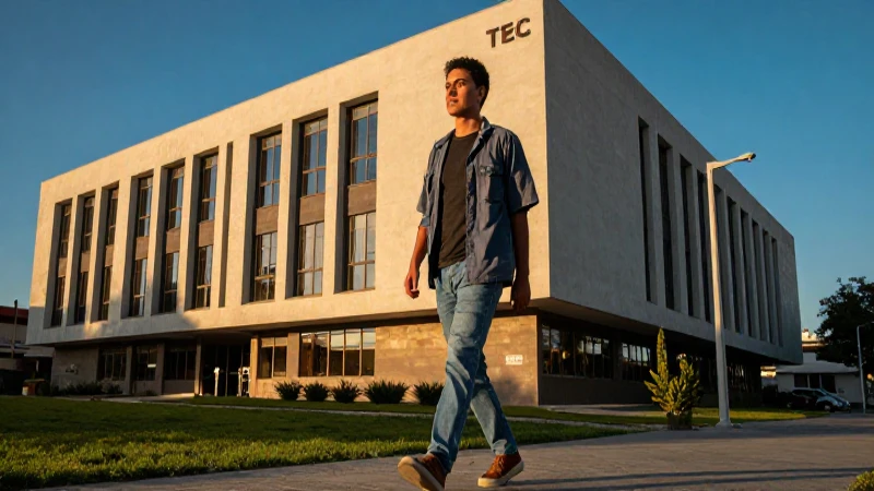 Campus Tec de Tuxtla en hora dorada