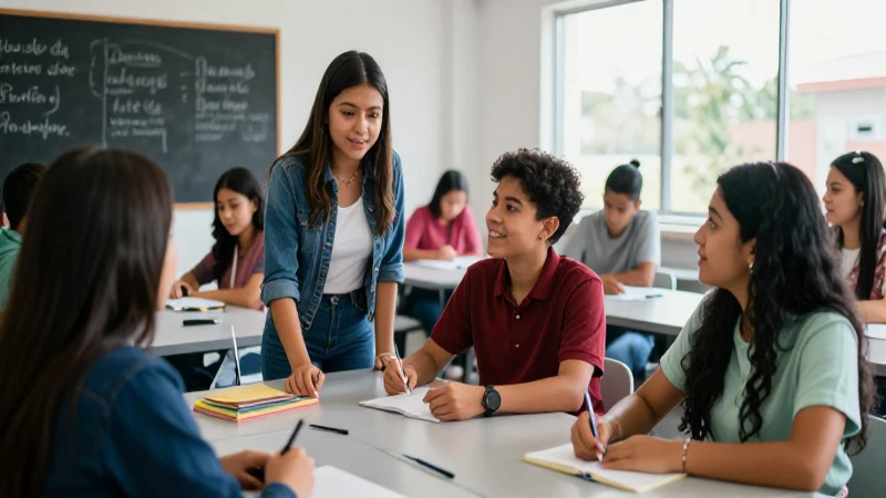 Estudiantes mexicanos colaboran en aula moderna
