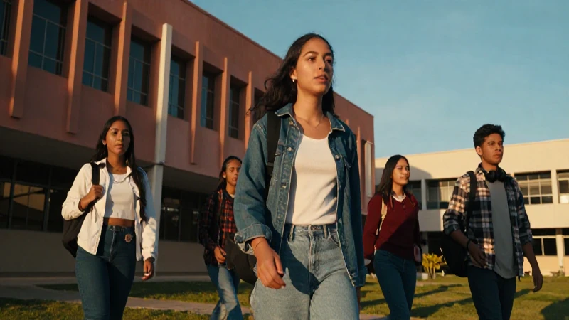 Estudiante mexicano en campus con luz cinematográfica