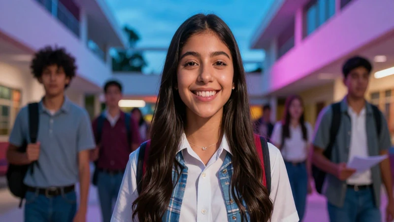 Estudiante mexicano alegre lleno de oportunidades