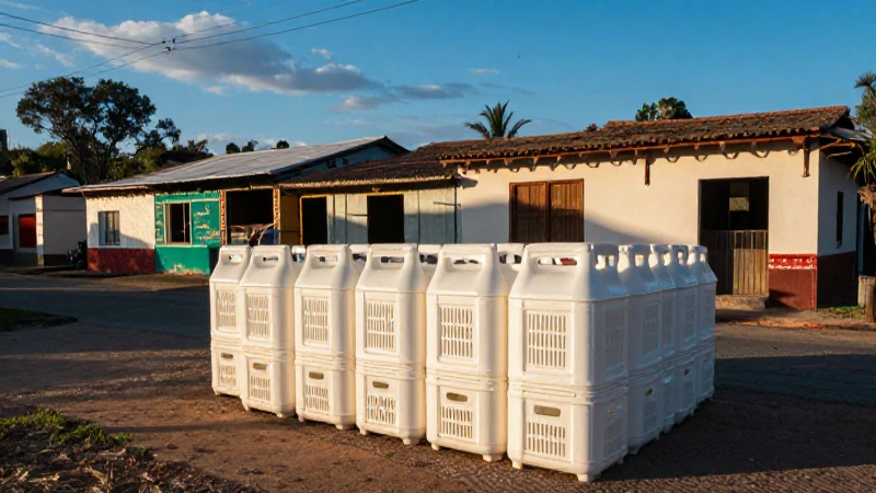 Cajas de leche blancas frescas en México