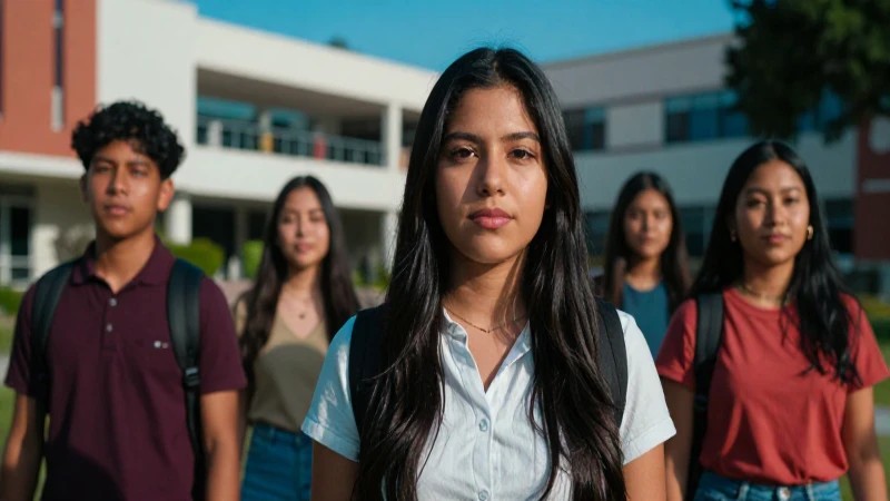 Estudiante universitario mexicano mirando confiado