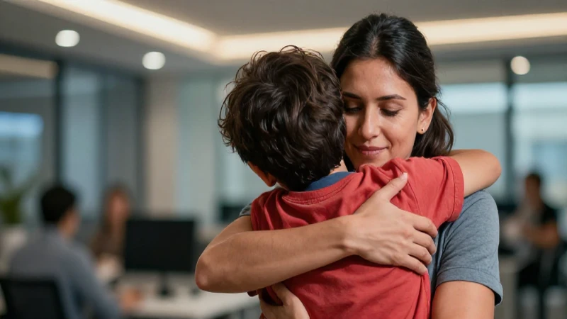 Abrazo tierno entre padre e hijo, foto profesional