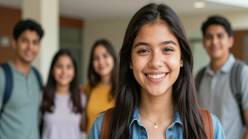 Retrato vibrante de estudiante universitario mexicano