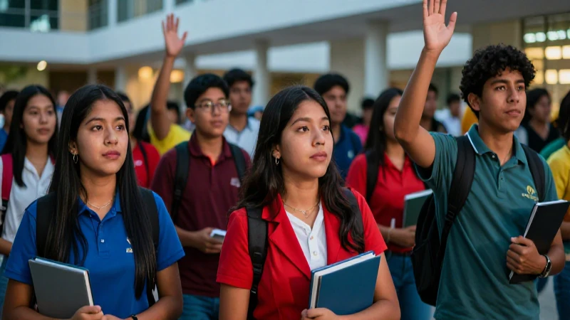 Estudiantes mexicanos modernos celebran sus logros académicos