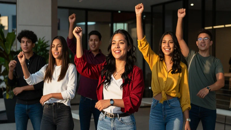 Jóvenes mexicanos vibrantes en un entorno urbano inspirador