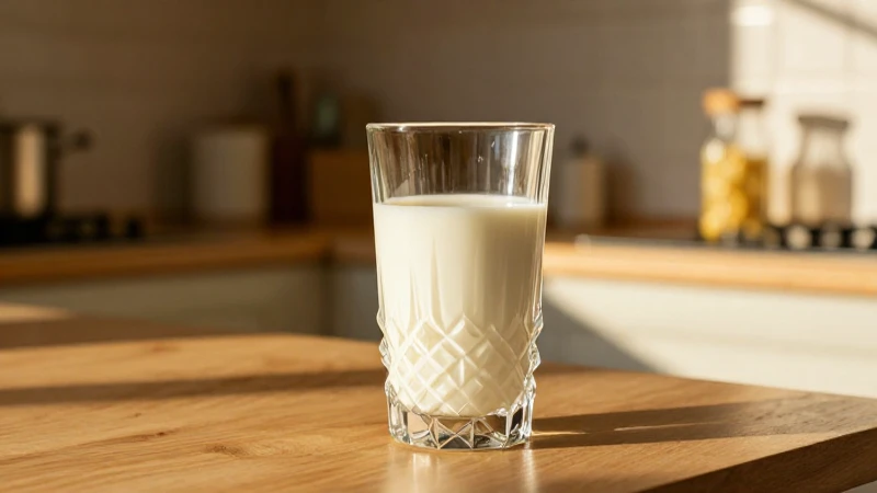 Leche fresca en ambiente profesional y brillante