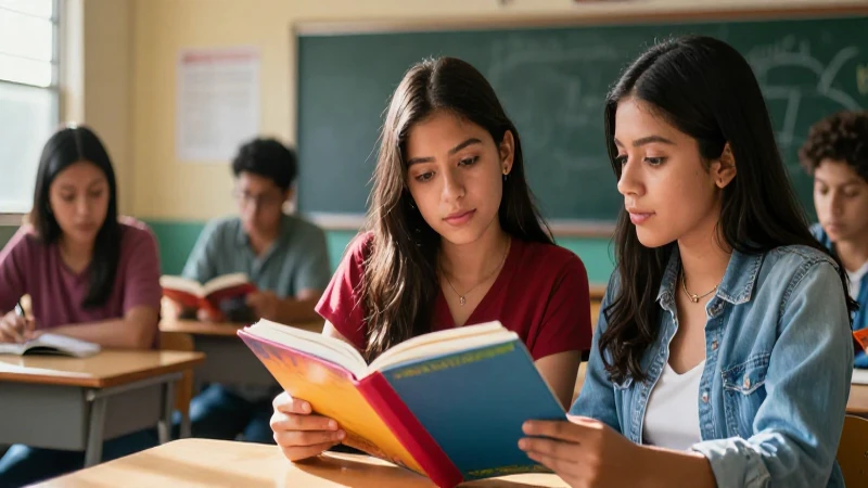 Estudiante mexicano moderno en entorno colorido