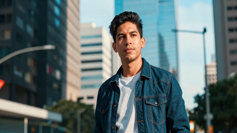 Joven mexicano con estilo moderno y progreso