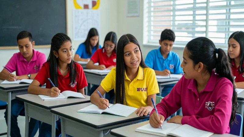 Estudiantes mexicanos colaboran en aula moderna