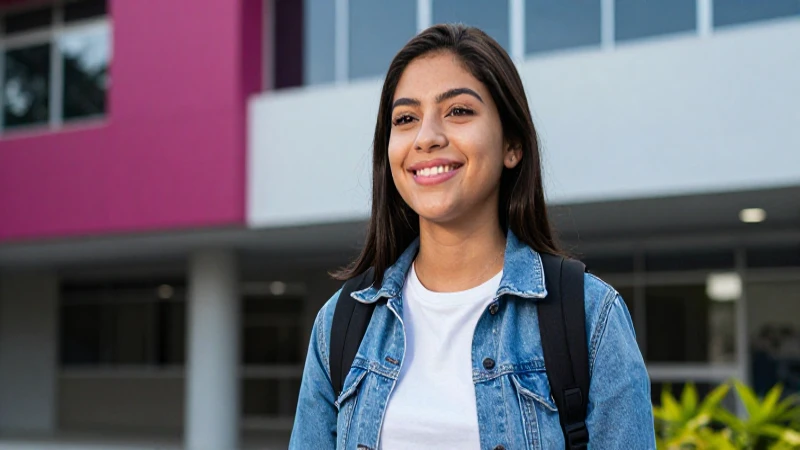 Joven mexicano universitario en foto vibrante
