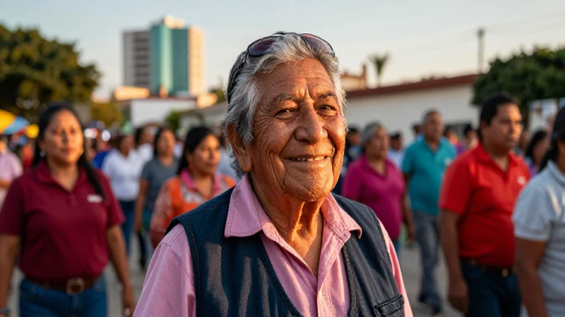 Retrato orgulloso de anciano mexicano