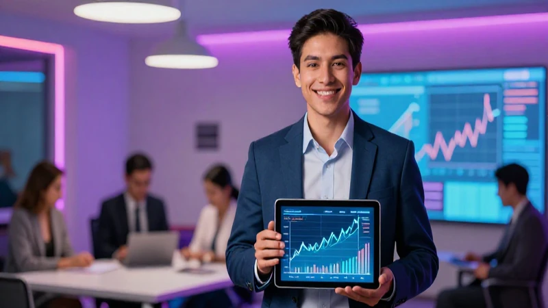 Joven profesional mexicano, crecimiento financiero exitoso