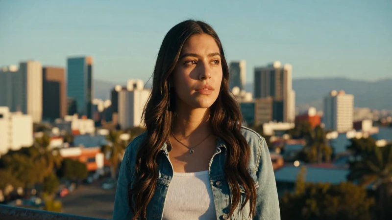 Retrato joven en Tijuana, estilo cinemático y fotorealista