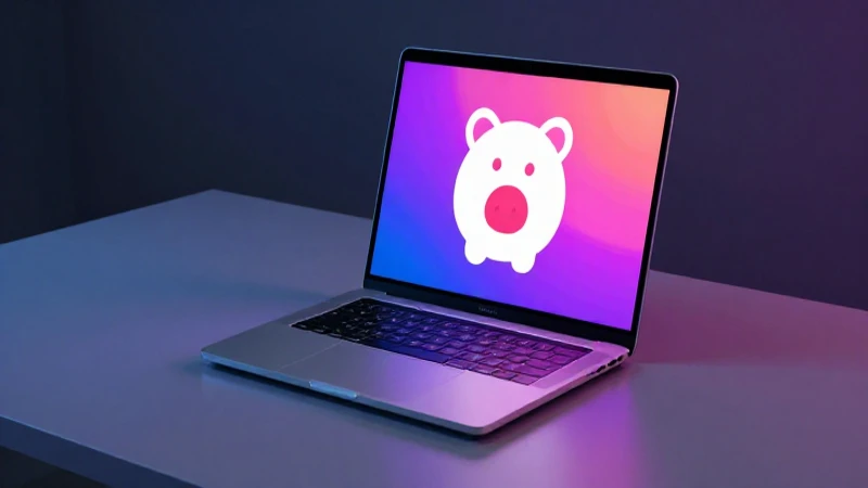 Laptop plate con brillo digital representa ahorros