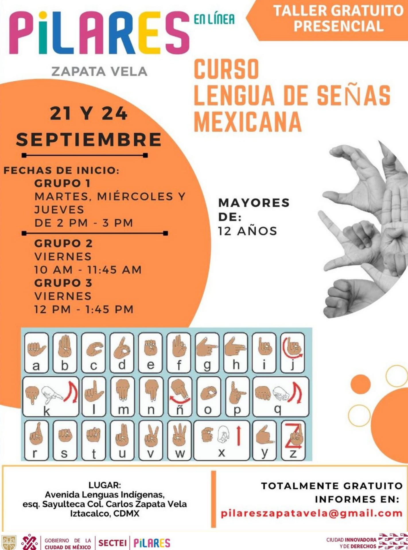 ¿Dónde puedo encontrar un curso gratuito de lenguaje de señas?