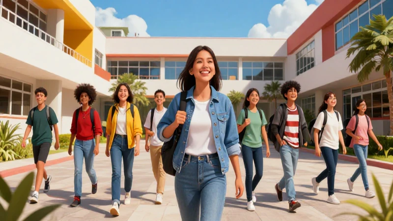 Estudiantes mexicanos en un campus lleno de futuro