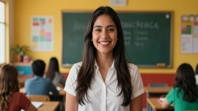 Cuánto tiempo se tarda en completar la carrera de maestra de preescolar 2 Maestra mexicana sonriente en un aula vibrante