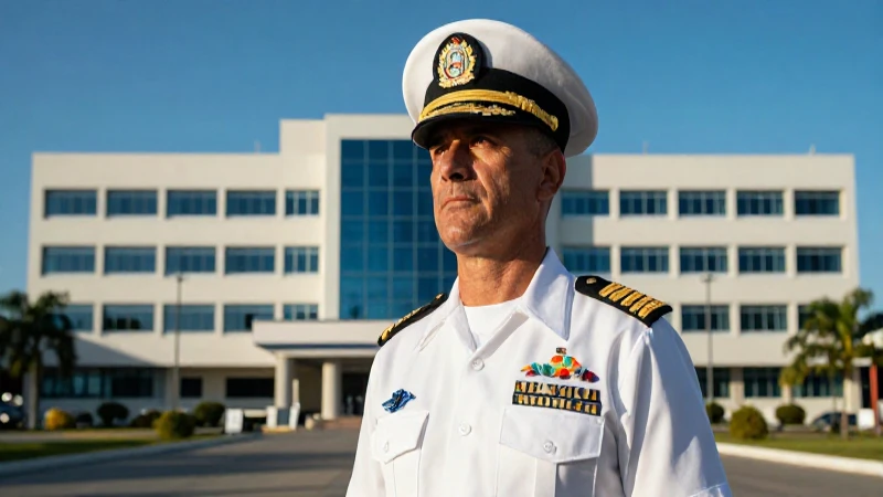 Oficial naval mexicano con uniforme moderno