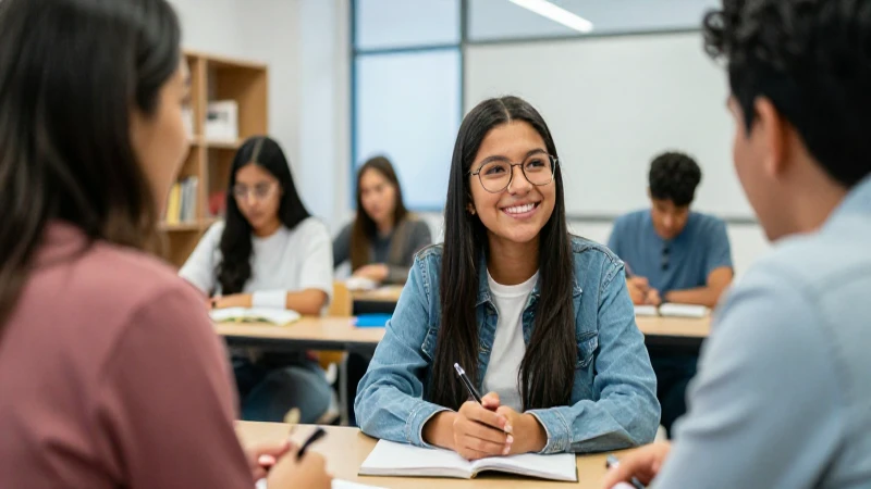 Estudiante mexicano joven aprende en un campus vibrante
