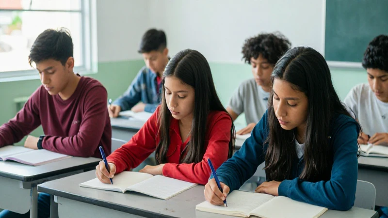 Jóvenes mexicanos estudiando en un aula moderna