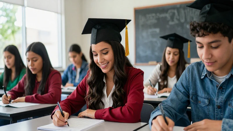 Futuro brillante de estudiantes mexicanos diversos