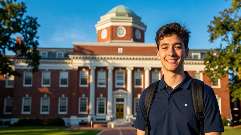 Joven ambiciosa estudia en Harvard al atardecer