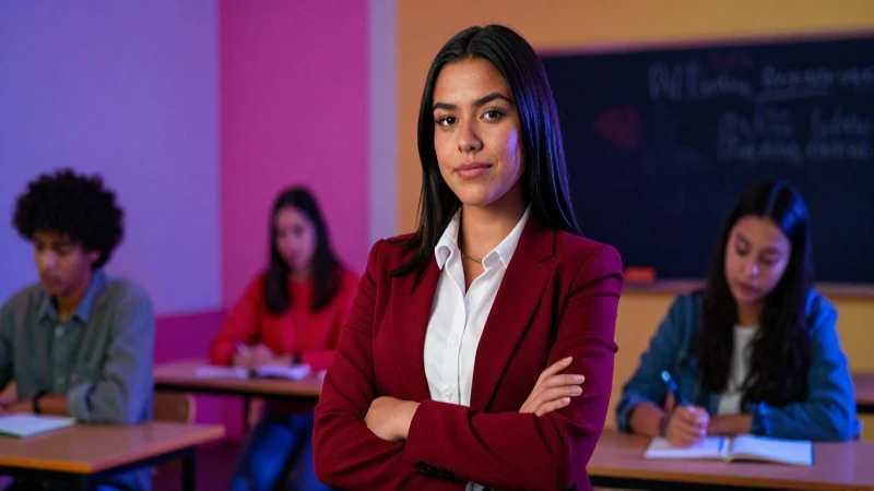 Estudiante mexicano exitoso en ambiente moderno