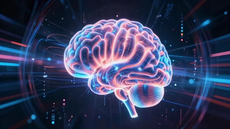 Visión tecnológica dinámica con contraste visual vibrante