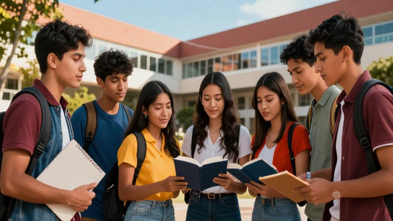 Estudiantes mexicanos colaboran en un moderno campus