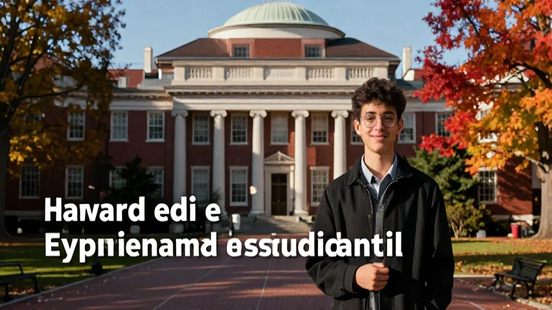 Estudiante en Harvard con ambiente académico