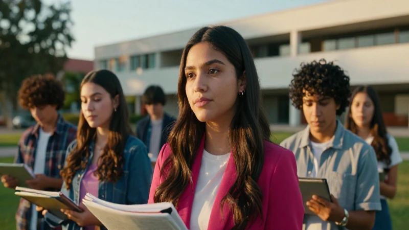 Estudiante mexicano universitario con ambiente académico y luz dorada