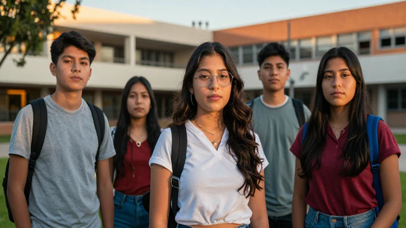 Retrato vibrante de estudiantes mexicanos universitarios