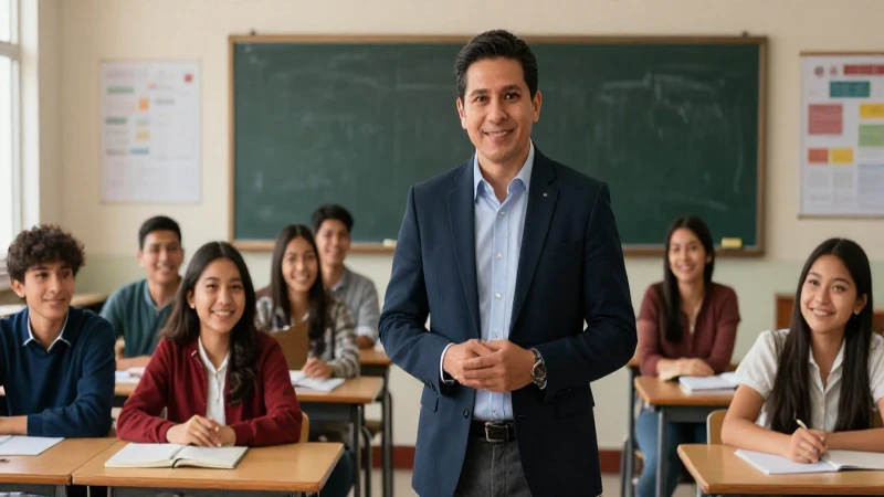Maestro CONAFE capacita alumnos en aula moderna