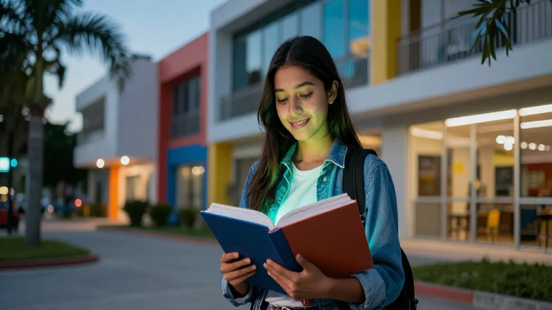 Estudiante mexicano moderno, imagen impactante