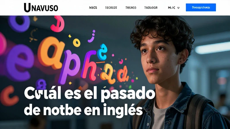 Portada visual sobre el pasado de to be