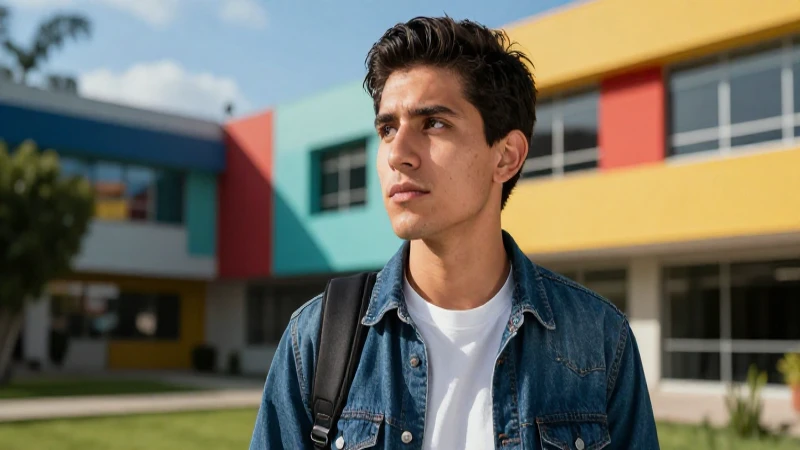 Joven mexicano carismático, foto de impacto