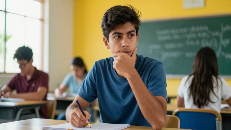 Estudiante mexicano en ambiente moderno y dinámico