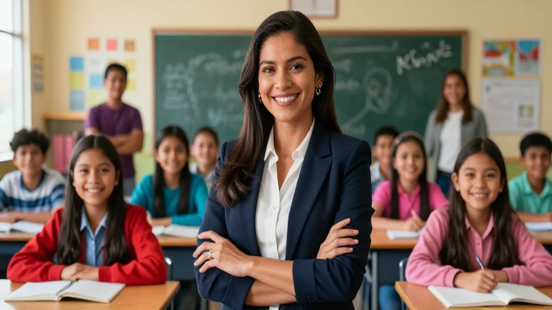 Maestra mexicana guía a estudiantes hacia el éxito educativo