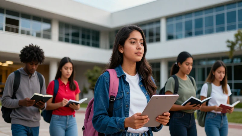 Éxito académico mexicano en campus moderno
